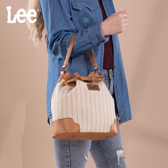 X Lee Bucket Bag for Women Drawstring Hobo Crossbody Bag with Detachable Straps - Picture 3 of 7
